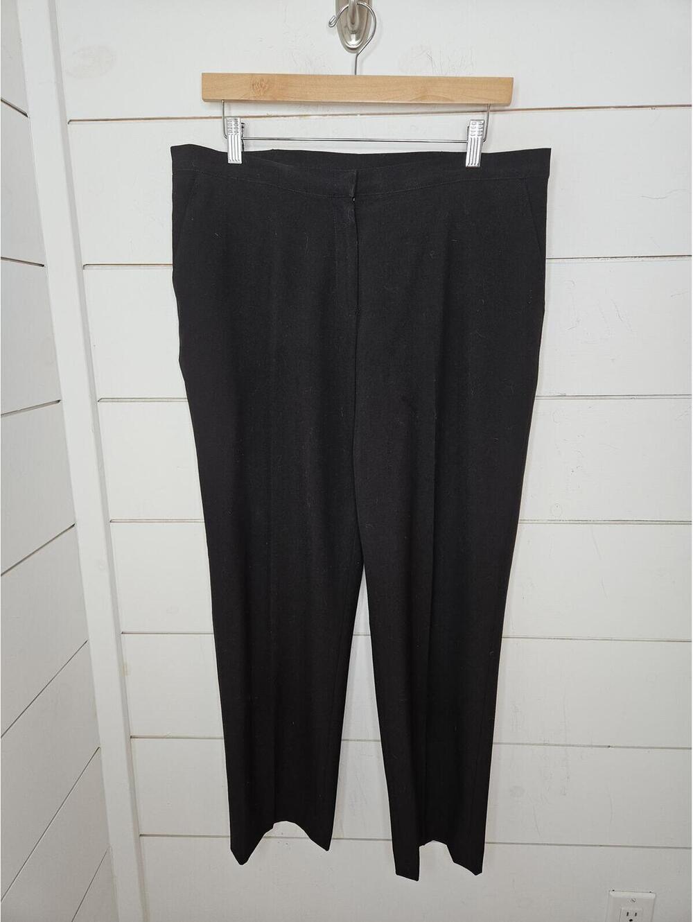 Ruby Rd. size 12 black straight leg cropped dress pants